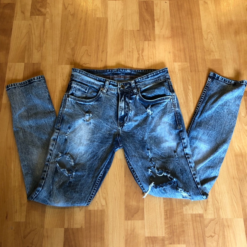 Emporio Armani Distressed Skinny Jeans
